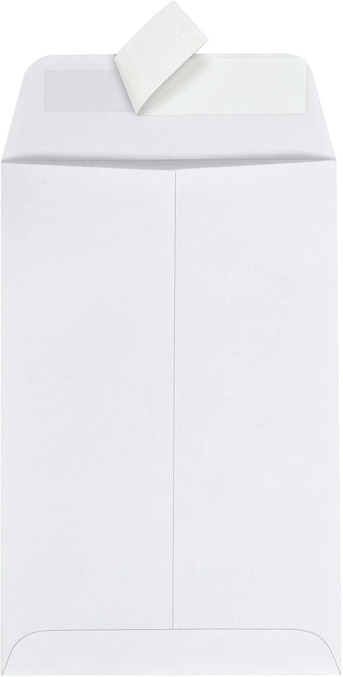 Quality Park 6 x 9 Catalog Envelopes, 100 per Box, 28 lb. White Wove, Self Seal Closure