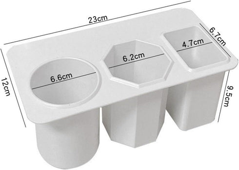 IEUDNS 3 Desk Side Storage Box Sleek Pen Holder Versatile Portable Under Desk Storage with Compartments for Dresser