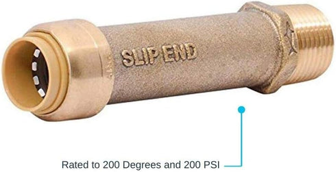 SharkBite 1 Inch x 1 Inch MNPT Water Filtration Connection Kit, Push to Connect Brass Plumbing Fittings