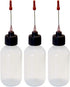 3-2oz Plastic Squeeze Bottles, 1.5" Stainless Applicators