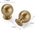 10 Pack 1-1/4 Inch Solid Brushed Brass Cabinet Knobs Large Heavy Duty Gold Drawer Knobs Kitchen Cabinet Hardware