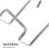 10Pcs Stainless Steel Wall Mounted Hooks for Bedside Cabinet Bathroom and Saving Double Hook Design for Towels Clothes
