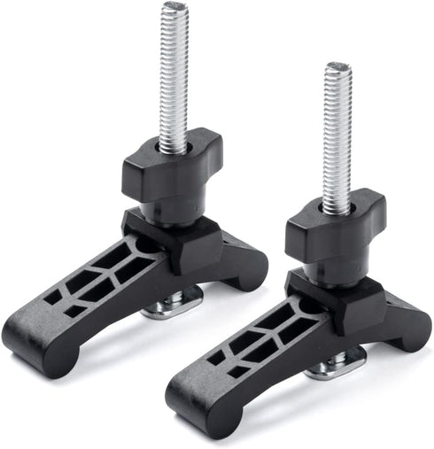 POWERTEC 71661 Mini T Track Hold Down Clamps, 3-3/4 x Reinforced Plastic Clamps, 2 PK