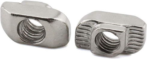 Aluminum Profile Connector Bracket Set, 2Pcs T Shape Connector, 8Pcs M5 T-Slot Nuts, for 6mm Slot 2020 Series