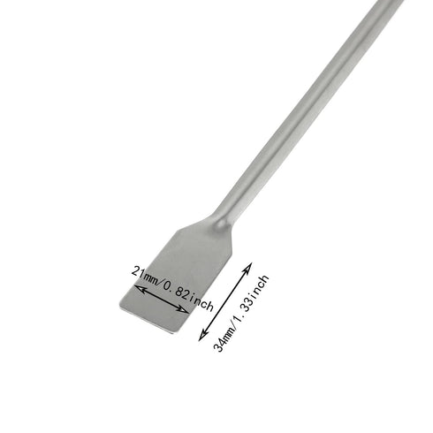 RLECS 2PCS Lab Spoon, Extended 30cm/11.8 inch Stainless Steel Sampling Spoons, 2 in 1 Lab Spatula and Mixing Spoon