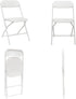 Volowoo Commercial 260lb. 4pcs) Folding Plastic Chair, Indoor Outdoor Portable Stackable Seat with Steel Frame Capacity