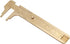 Handy Sliding Double Scales Vernier Caliper Ruler, Measuring Tool mm/inch, Brass Pocket Ruler 100mm