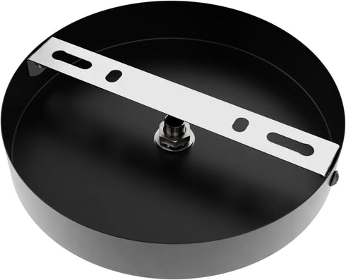 5.9" Arturesthome Industrial Black Ceiling Canopy Kit,Single Hole Extra Depth and Width Ceiling Plate for Pendant Light
