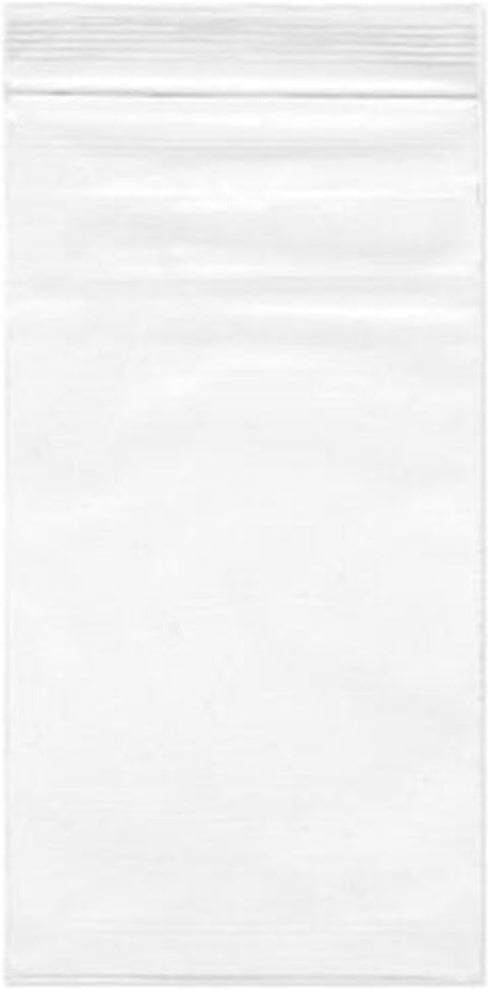 100pcs 3 x 7 Inch Clear 2.4 Mil Resealable Zipper Shipping Bags Poly Bag Flat Self Adhesive Sealing