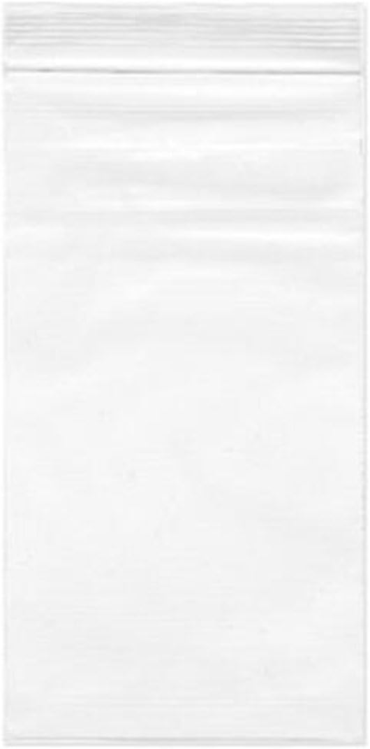 100pcs 3 x 7 Inch Clear 2.4 Mil Resealable Zipper Shipping Bags Poly Bag Flat Self Adhesive Sealing