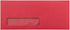 JAM PAPER #10 Business Colored Recycled Window Envelopes - Red Recycled - 4 1/8 x 9 1/2 - 50/Pack