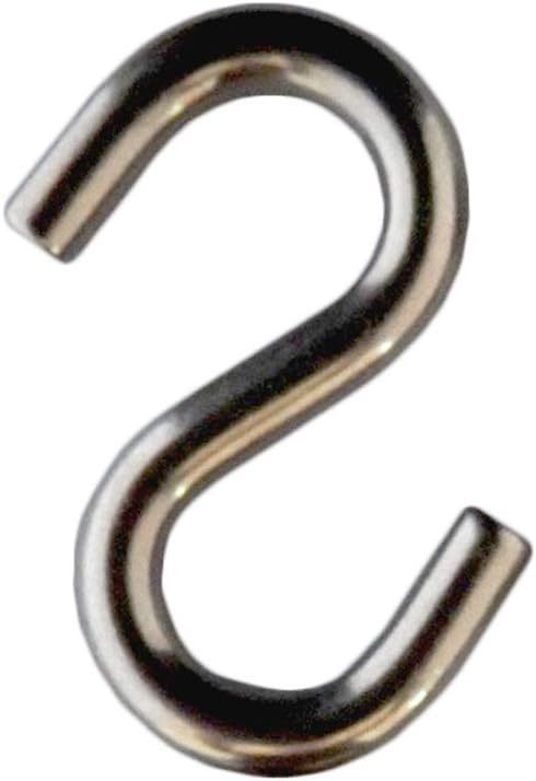 316 Marine Stainless Steel Heavy Duty S Hooks, 4 Pack for Hanging Plants, Hammock, Swing - 2.5 Inches Long