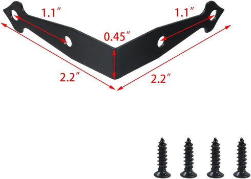 Drawer,20Pcs 2.2 Inch Coshar L Brackets for Shelves Metal L-Shaped Bracket Corner Brace with Arrowhead Decor Right