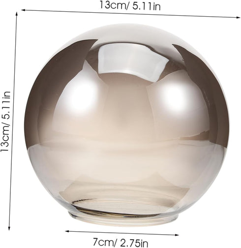 5.12 Inch CHILDWEET Globe Glass Lamp Shade Replacement for Pendant Lights Decorative Spherical Glass Shade with Smooth