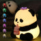 Myratts Led Cute Panda Night Light with 7 Colors, Dimmable Timer Nursery Lamps,