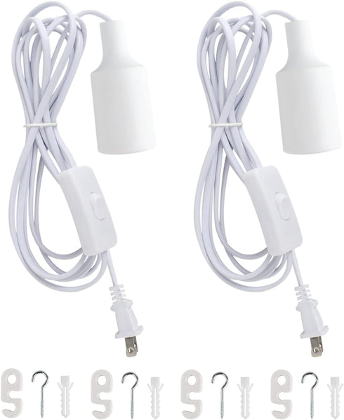 Plug in Hanging Light Kit, Retro Hanging Lights with Plug in Cord,