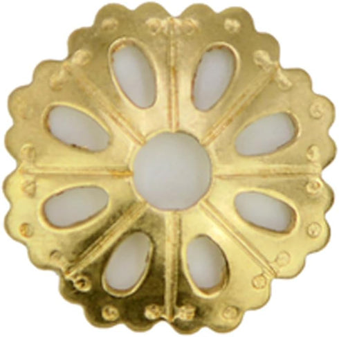 Tiazza 10Pcs Convex Round Brass Backplate Washers for Classical Furniture Decoration, Brass Hardware Accessories