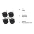 DICASAL 2" Shelving Caster, Swivel Stem Caster Wheel with 1/4" - 20 x 1" Thread Stem for Small Shelf and Furniture Pack of 4(with Brakes)