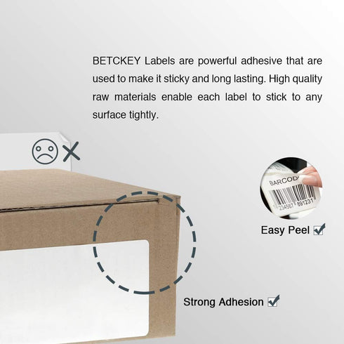 BETCKEY Compatible DYMO 30321 Address Labels, 1-4/10" x 3-1/2", Strong Adhesive, 10 Rolls/2600 Labels