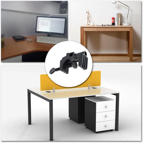 2 Pcs Desk Clamp Work Light Mounting Bracket, Heavy-duty Plastic Table Mounting Clamp for Desk Lamp, Tablet Holder