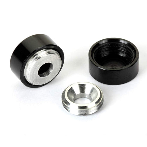 Mirror Screws, Aluminum Cap Decorative Nails for Sign Advertising Hardware, Black, F0.6, 4 Pack