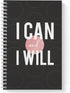 Motivational Softcover Spiral Notebook/Journal, 5.5" x 8.5", 120 Checklist Pages, Durable Gloss Cover, White Wire-o,