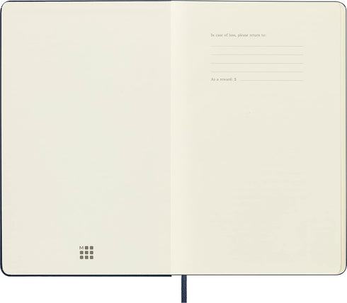 Moleskine Classic Notebook, Hard Cover, Large (5" x 8.25"), Sapphire Blue, 240 Pages Plain/Blank