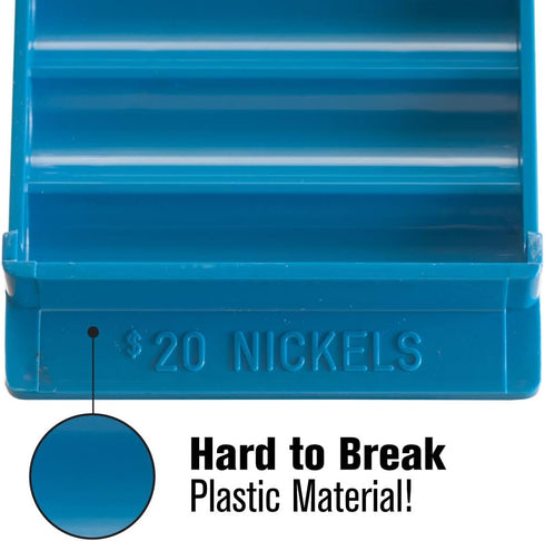 Set Port-A-Count BankSupplies Plastic Rolled Coin Storage Trays Penny Nickel Dime Quarter Coin Tray Rolled Coin Holder