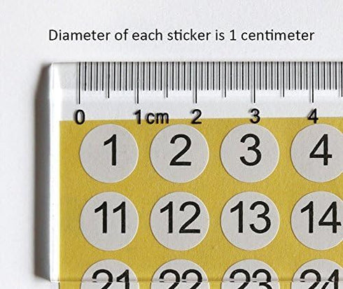 dealzEpic Number Stickers 1 to 100 Self Adhesive Small Round Labels