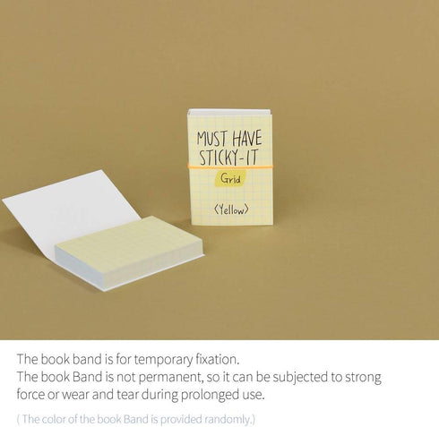 Monolike Must Have Sticky Grid, 4p Set, Self-Adhesive Memo Pad, 80 Sheets for Daily Diary