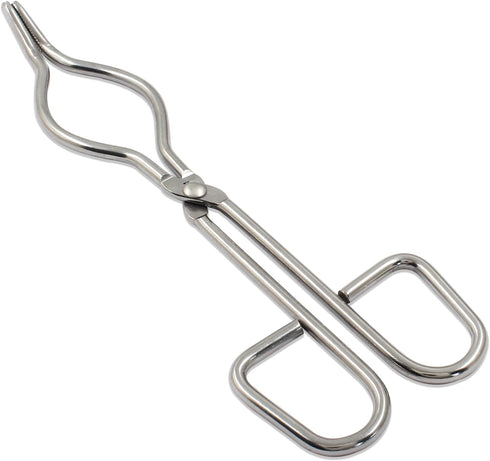Moicstiy 8 Inch Crucible Tongs Professional Grade Stainless Steel Crucible Clamp for Laboratory, Industry