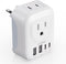 ELEGRP US to Europe Travel Plug Adapter, 2 USB-A & 2 USB-C Ports, Type C Adapters for Spain, Italy, France, 1 Pack
