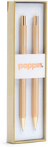 Poppin Mechanical Pencils - Luxury Gold Finish 0.7mm, Hidden Eraser, Set of 2