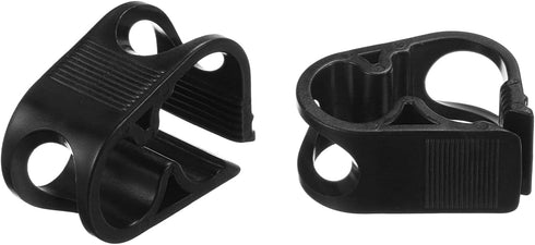 PATIKIL Plastic Tube Tubing Clamps, 2Pcs Adjustable Hose Clamp Clip for Laboratory Pinch Valve, Black