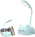 Hoghaki Cute Kids Desk Lamp, LED Desk Lamp for Kids, Cute Cat Lamp Desk Accessories, Flexible Gooseneck Eye-Care