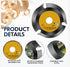 5 Pieces Wood Carving Disc Grinding Wheel Shaping Disc Set (12 Teeth, 6 Teeth, 22 Teeth, 4 1/2)