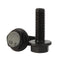 M6 x 20mm Flanged Hex Head Bolts, Full Thread Alloy Steel Screws, Black Oxide Finish, Quantity 25
