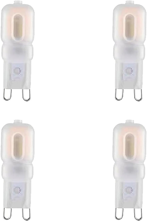 TAODAN 4PCS G9 Bulb 5W Halogen T4 3000K Warm White 120V G9 Base