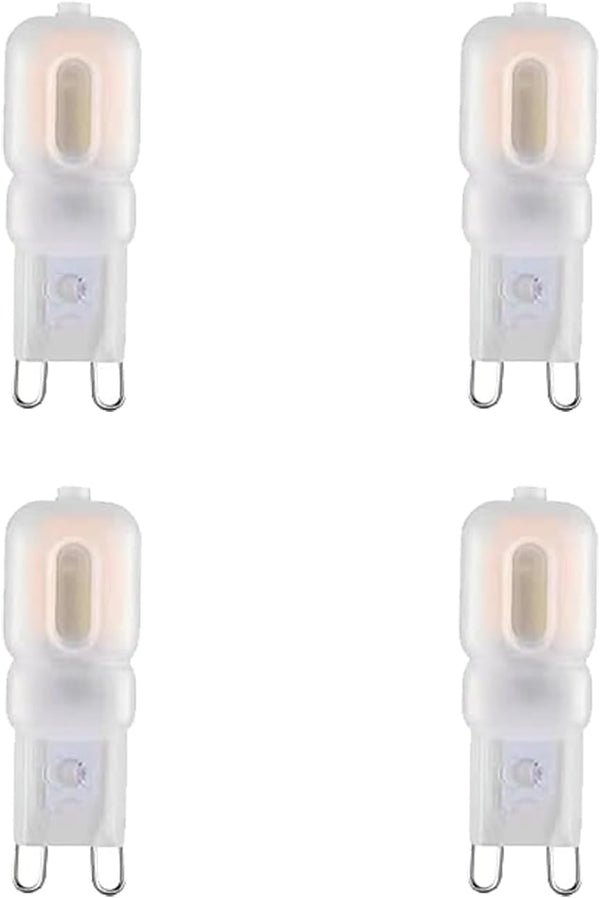 TAODAN 4PCS G9 Bulb 5W Halogen T4 3000K Warm White 120V G9 Base