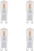 TAODAN 4PCS G9 Bulb 5W Halogen T4 3000K Warm White 120V G9 Base
