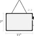 Double-Sided Small White Board Dry Erase, 11" x 7" Mini Hanging Dry Erase Board for Wall, Black Frame Whiteboard for Home School Office by HomeKiKiss