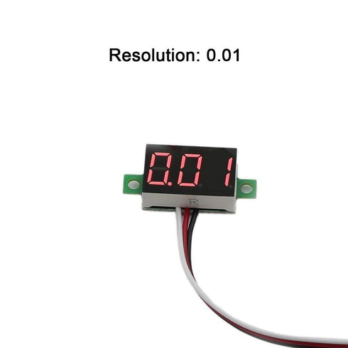 HiLetgo 5pcs Voltage Meter 3 Wire 0.36" DC 0~30V Digital Voltmeter Gauge with Red LED Display Panel Mount