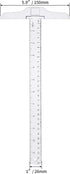 Junior T-Square Plastic Transparent T-Ruler 30cm/ 12 Inch for Drafting & Art Framing 1pc