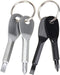 ZYL 4PCS Mini Pocket Screwdriver Set - Keychain Outdoor Tool Kit Stainless Steel Black & Silver