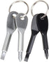 ZYL 4PCS Mini Pocket Screwdriver Set - Keychain Outdoor Tool Kit Stainless Steel Black & Silver
