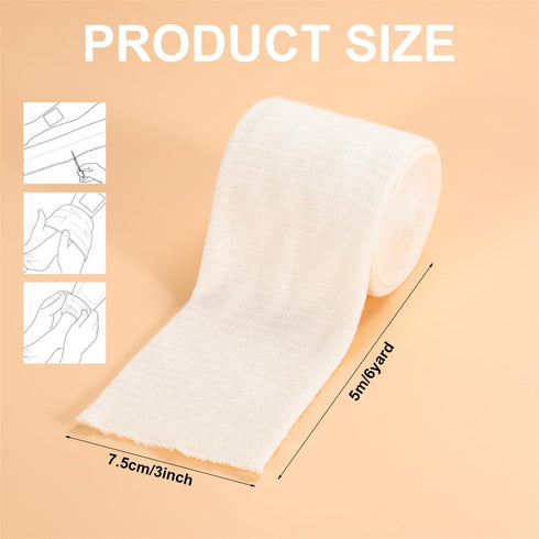 HVRQYY 3" 5.47 Elasticated Tubular Support Bandage Size D Stockinette Tubing x yd Reusable Elastic Bandage Sleeve