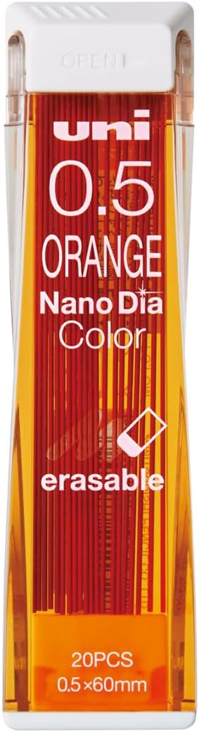 uni Color Mechanical Pencil 0.5mm Lead, Nanodia, Orange