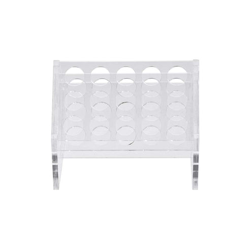 uxcell Slant Rack Acrylic Test Tube Holder, Clear, 15 Wells for 10ml/15ml Centrifuge Tubes