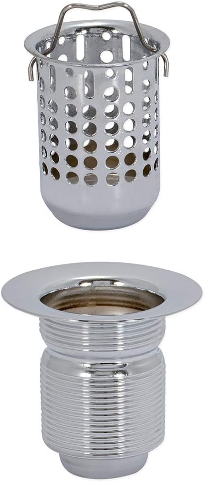 EZ-FLO 3 Inch Removable Kitchen Sink Strainer Drain Extended Shank Junior Duo, Stainless Steel, 1-7/8 Inch to 2-1/4 Inch Opening, 30037 by EZ-FLO