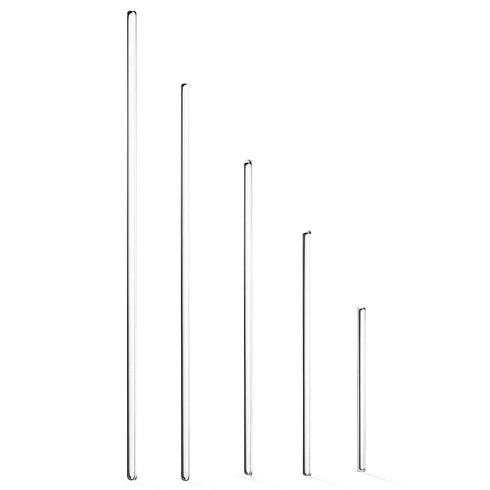 Glass Stirring Rod - 5 Pack, 12" 10" 8" 6" 4" Long, 5 MM Diameter